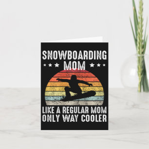 Vintage Retro Snowboarding Mum Like A Regular Only Card
