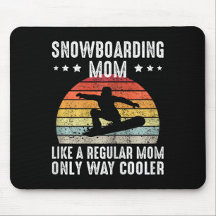 Vintage Retro Snowboarding Mum Like A Regular Only Mouse Mat