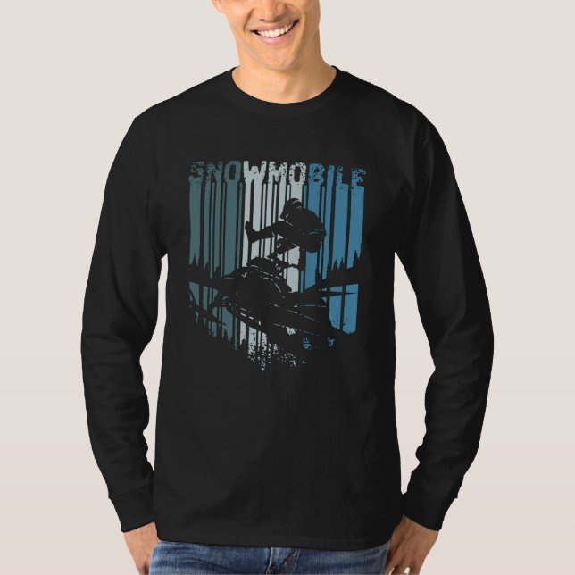 Vintage Retro Snowmobile T-Shirt (Front)