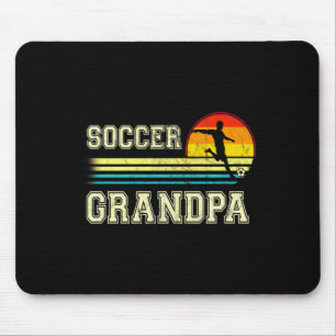 Vintage Retro Soccer Grandpa For Sunset T Shirt  Mouse Mat