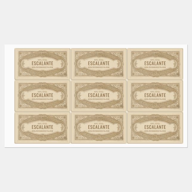 Vintage Retro Sophisticated French Creamy Border  (Sheet)