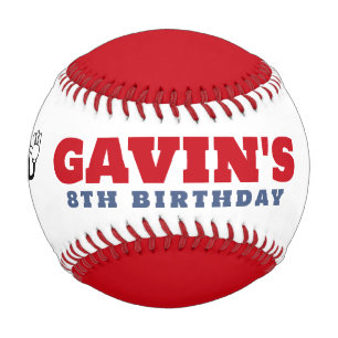 Vintage Retro Sport Birthday Party Personalised Baseball