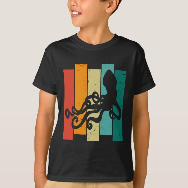 Vintage Retro Squid T-Shirt (Front)