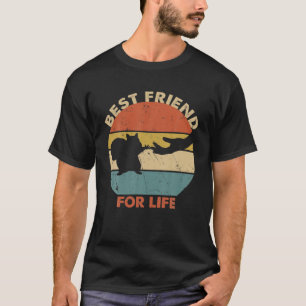 Vintage Retro Squirrel Best Friend For Life Fist B T-Shirt