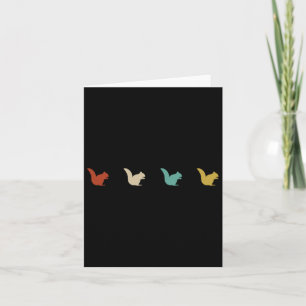 Vintage Retro Squirrel Hiking Camping Animal Gift Card