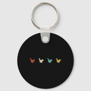 Vintage Retro Squirrel Hiking Camping Animal Gift Key Ring