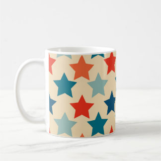 Vintage Retro Stars Hippie Boho Funky Colourful Coffee Mug