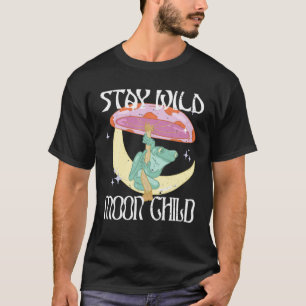 Vintage Retro Stay Wild Moon Child Frog Peace Love T-Shirt