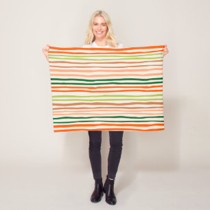 Vintage Retro Stripe Christmas Gifts for Mom Fleece Blanket