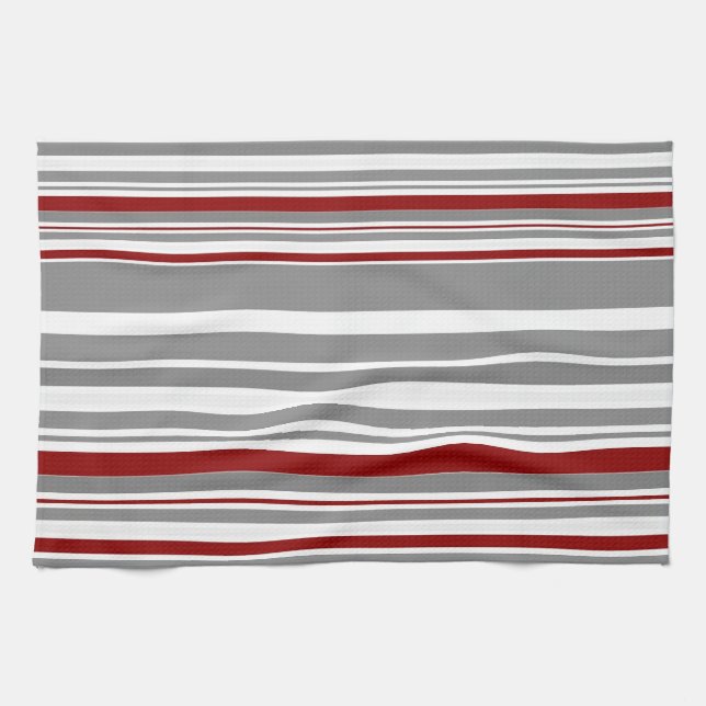 Vintage Retro Stripes Pattern Kitchen Towel (Horizontal)