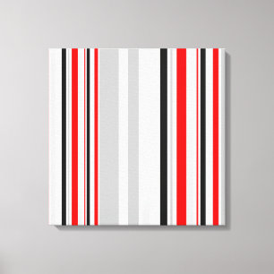 Vintage Retro Stripes Pattern Wrapped Canvas #2