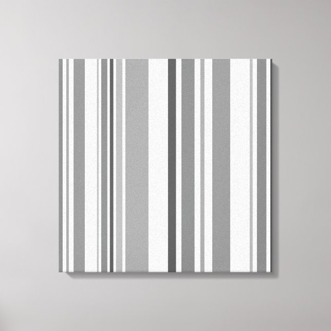 Vintage Retro Stripes Pattern Wrapped Canvas #3 (Front)