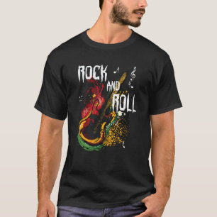 Vintage Retro Style 80s Rock & Roll Music Guitar A T-Shirt