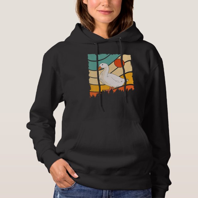 Vintage Retro Style Awesome Wild animal waterfowl  Hoodie (Front)