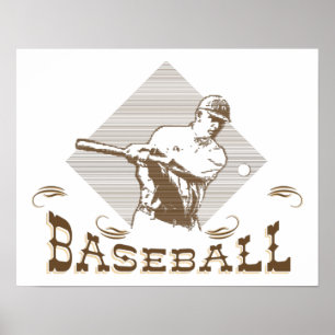 Vintage, Retro Style Baseball Posters