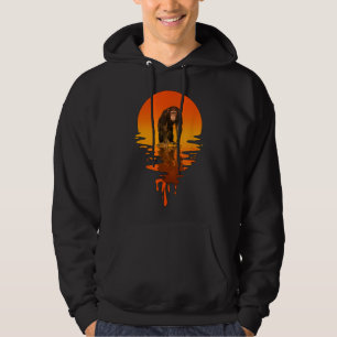 Vintage Retro Style Chimpanzee Hoodie