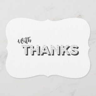Vintage/Retro Style Custom Photo "With Thanks" Thank You Card