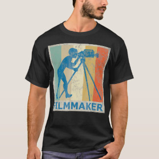 Vintage Retro Style Filmmaker Camera Photography   T-Shirt