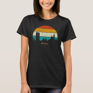 Vintage Retro Style France City skyline cityscape T-Shirt