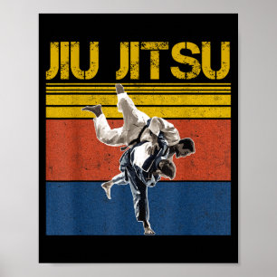 Vintage Retro Style Funny Brazilian Jiu Jitsu Poster