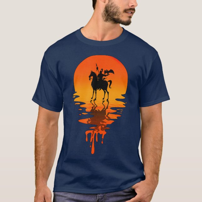Vintage Retro Style Genghis Khan T-Shirt (Front)