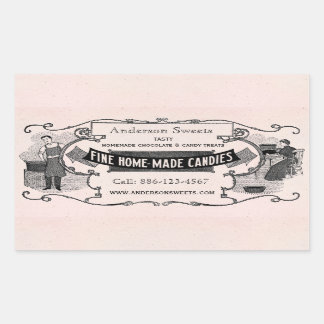 Vintage Retro Style Homemade Candy Custom Labels