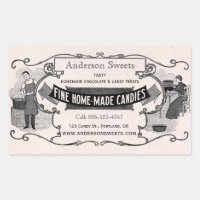 Vintage Retro Style Homemade Candy Sweets Labels