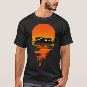Vintage Retro Style Houseboat  T-Shirt