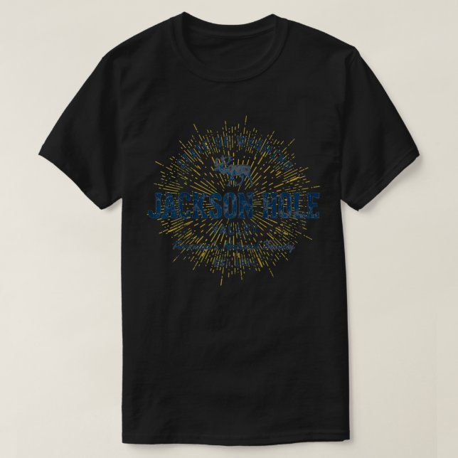 Vintage Retro Style Jackson Hole  T-Shirt (Design Front)