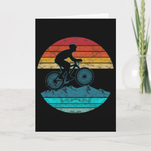 Vintage Retro Style Mountain Bikers Biking Gift Card
