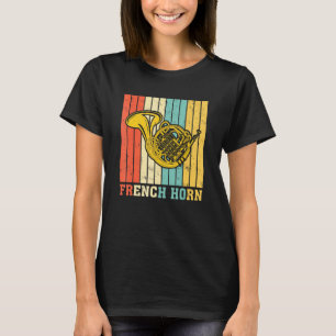 Vintage Retro Style Music French Horn T-Shirt