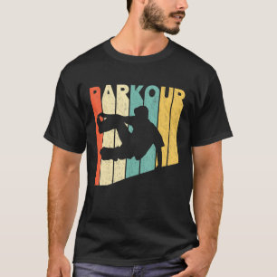 Vintage Retro Style Parkour Silhouette T-Shirt