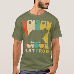 Vintage Retro Style Poison Dart Frog Silhouette T-Shirt