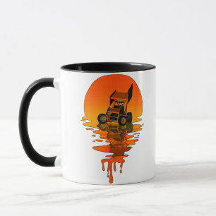 Vintage Retro Style Sprint Car Racing Mug