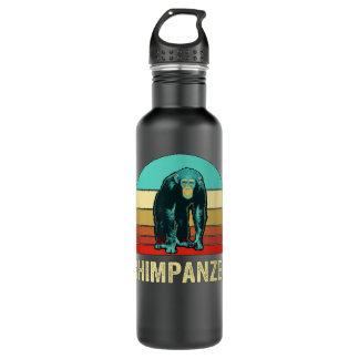Vintage Retro Style Sunset Chimpanzee 710 Ml Water Bottle