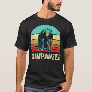 Vintage Retro Style Sunset Chimpanzee T-Shirt