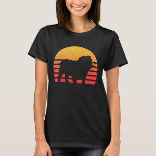 Vintage Retro Style Sunset English Bulldog T-Shirt