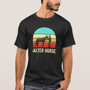 Vintage Retro Style Sunset Halter Horse T-Shirt