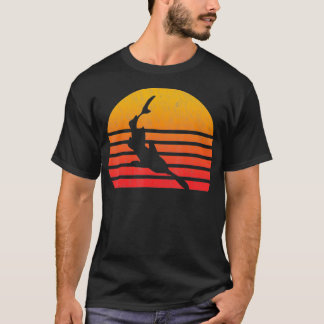 Vintage Retro Style Sunset Paddlefish  T-Shirt