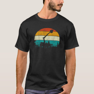 Vintage Retro Style Sunset Pine Tree Cranes Boom T T-Shirt