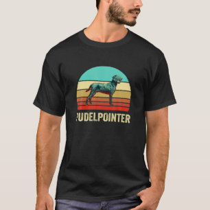 Vintage Retro Style Sunset Pudelpointer T-Shirt