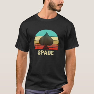Vintage Retro Style Sunset Spade T-Shirt