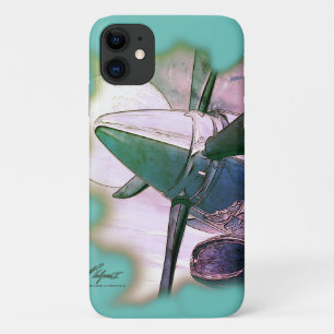 Vintage Retro style Turbo Aircraft iPhone 11 Case