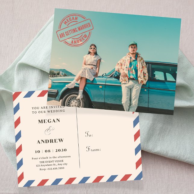 Vintage retro stylist photo wedding postcard (Creator Uploaded)