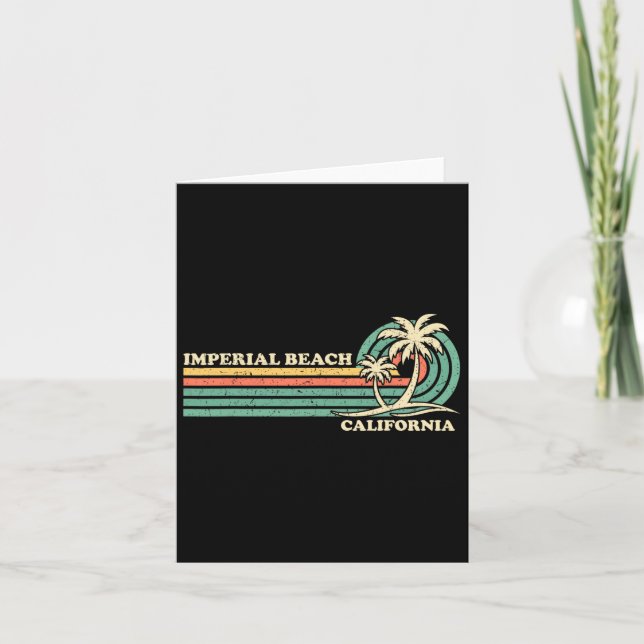 Vintage Retro Summer Vacation California Imperial  Card (Front)