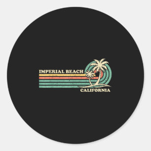 Vintage Retro Summer Vacation California Imperial Classic Round Sticker