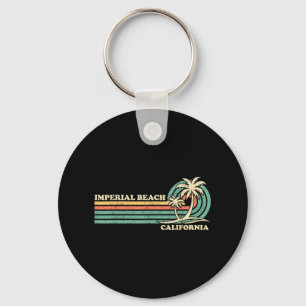 Vintage Retro Summer Vacation California Imperial Key Ring