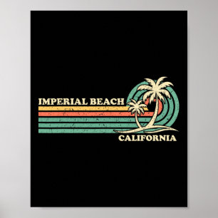 Vintage Retro Summer Vacation California Imperial  Poster