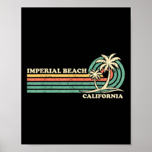 Vintage Retro Summer Vacation California Imperial Poster