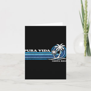 Vintage Retro Summer Vacation Costa Rica Pura Vida Card
